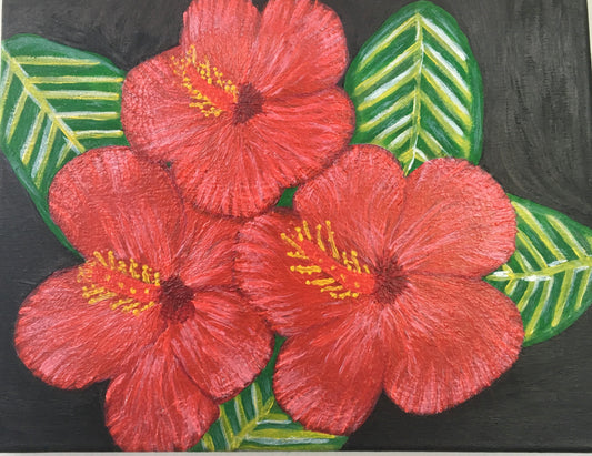 Vibrant red Hibiscus Art - Bring Tropical Serenity Home