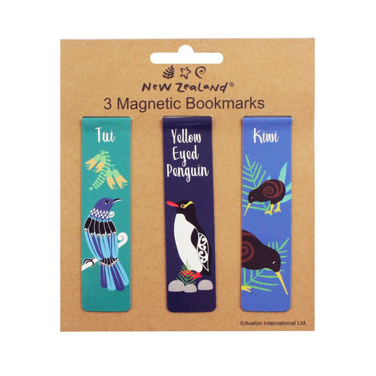 Magnetic Bookmark Birds of NZ 3 Pc